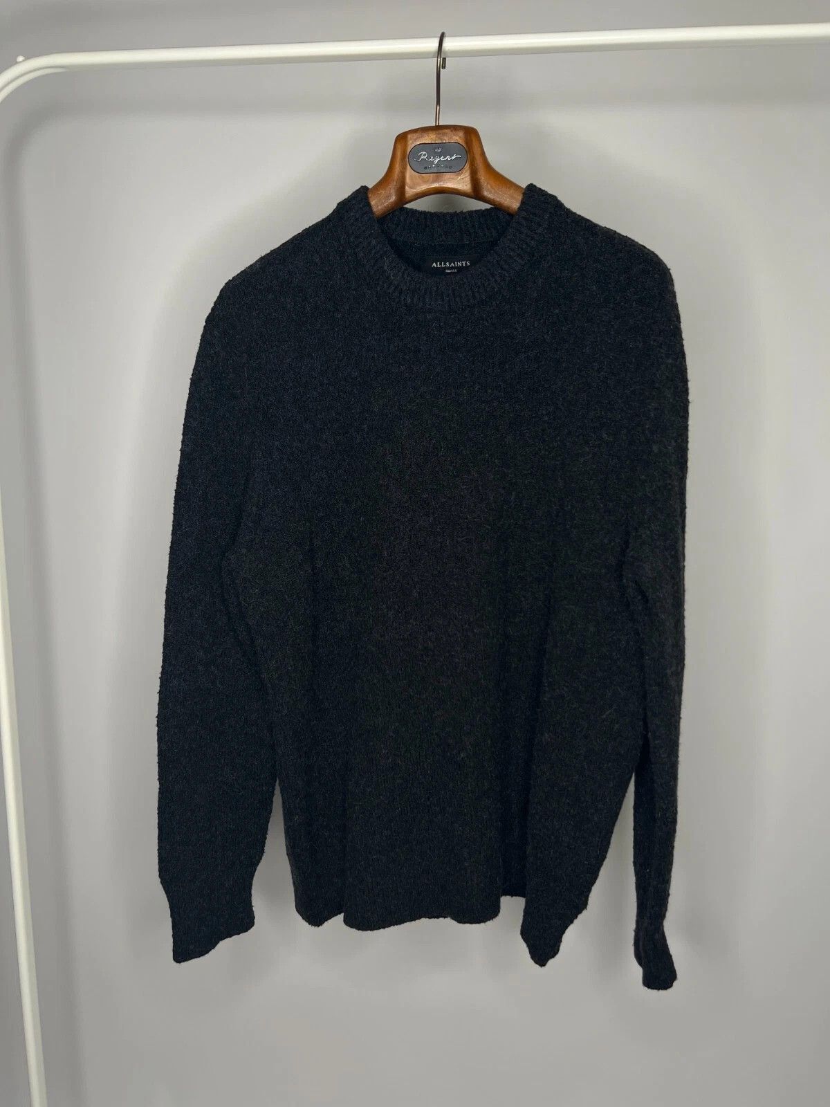 Allsaints Allsaints Hane Crew Neck Dark Grey Sweater Oversized Fit Size US M / EU 48-50 / 2 - 1 Thumbnail