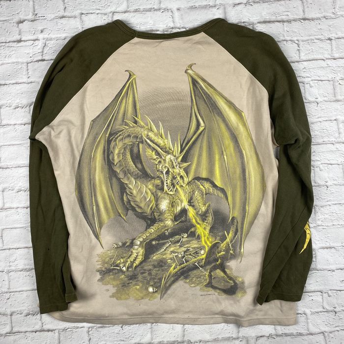 Vintage Vintage Spiral Direct longsleeve with dragon 3D t shirt