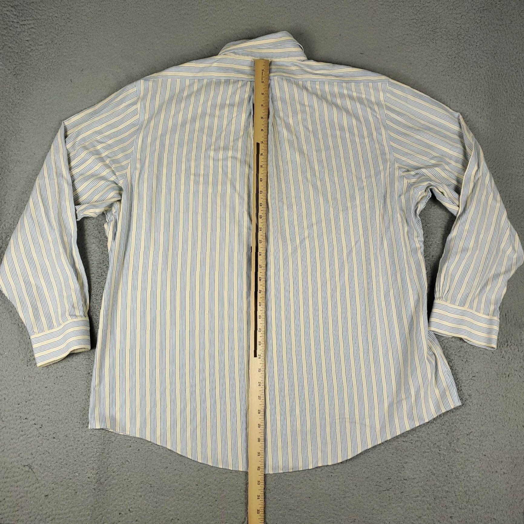 Brooks Brothers Brooks Brothers Shirt Mens 2XL Button-Up Long Sleeve Yellow Striped Blue Cotton Vintage: N/A Size US XXL / EU 58 / 5 - 4 Thumbnail