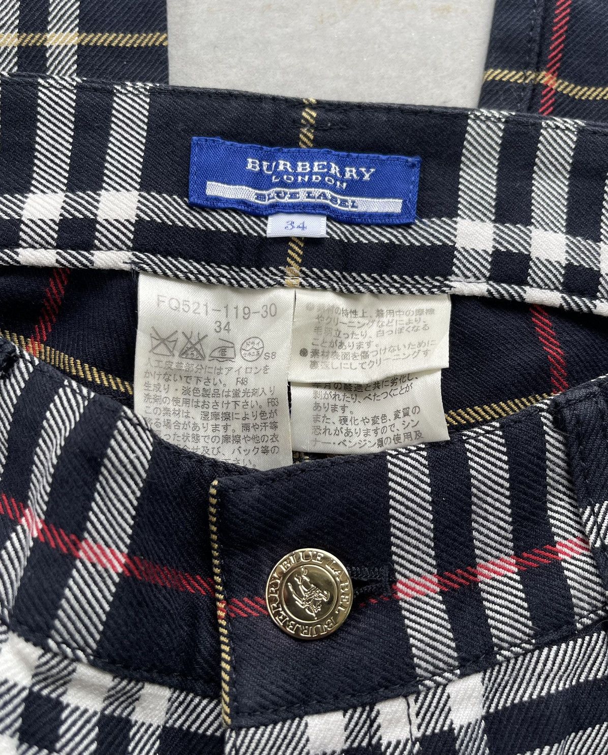 Burberry BURBERRY LONDON BLUE LABEL NOVA CHECK JEANS/PANTS Size 28" / US 6 / IT 42 - 6 Thumbnail