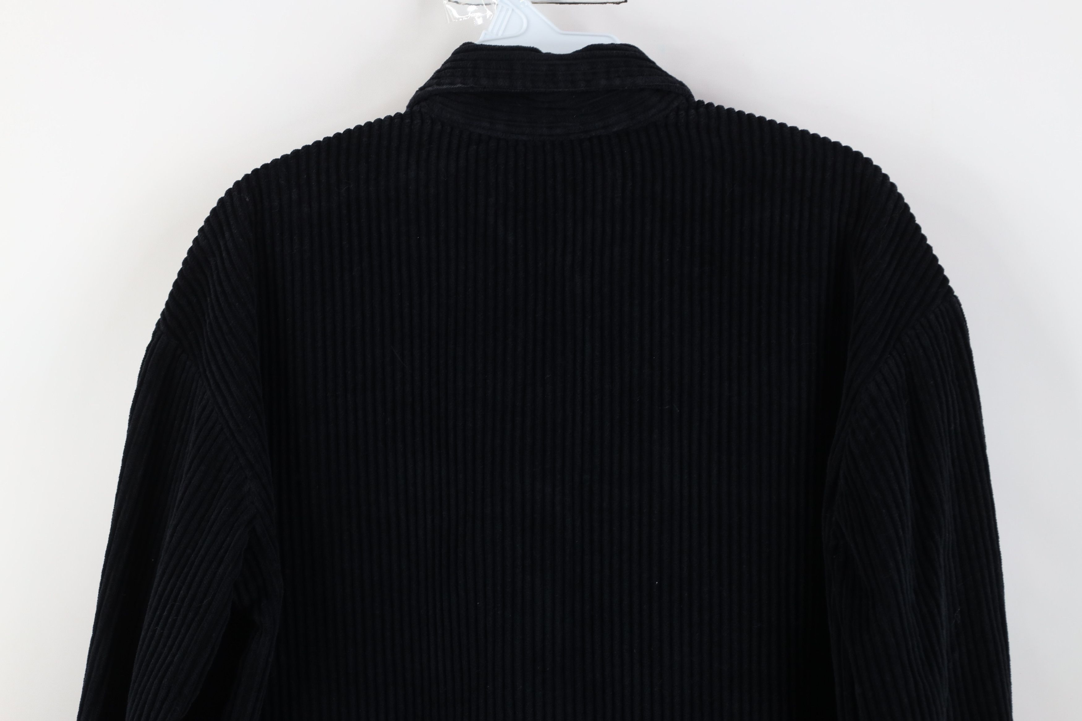 Vintage Vintage 90s Y2K Babydoll Full Zip Corduroy Jacket Black Size S / US 4 / IT 40 - 12 Thumbnail