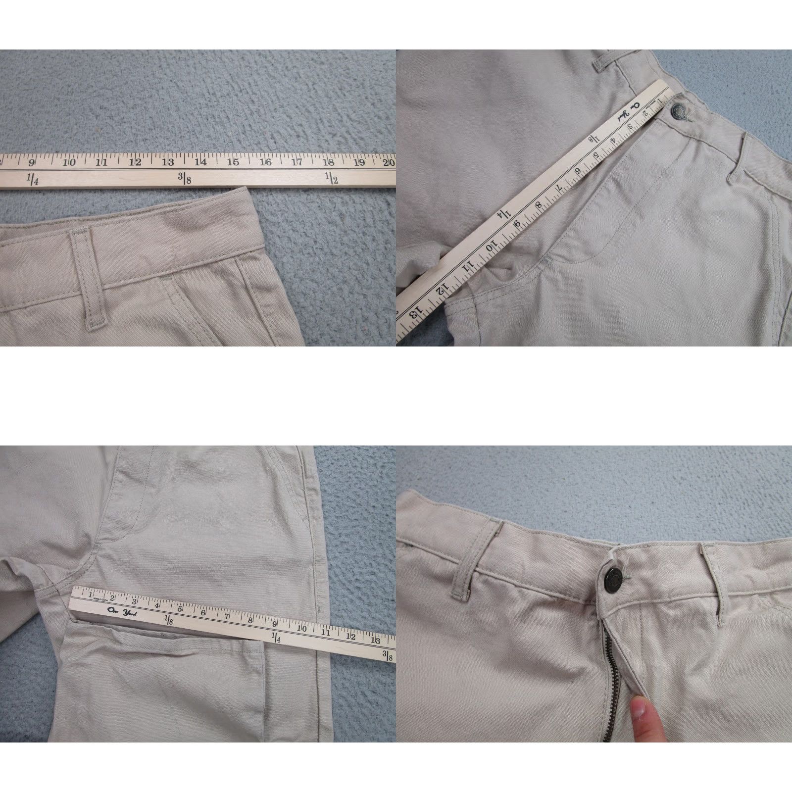 Daily Paper Daily Paper Pants Mens Small Beige Carpenter Workwear Utility Reinforced Knees Canvas Cotton Size US 29 - 8 Thumbnail