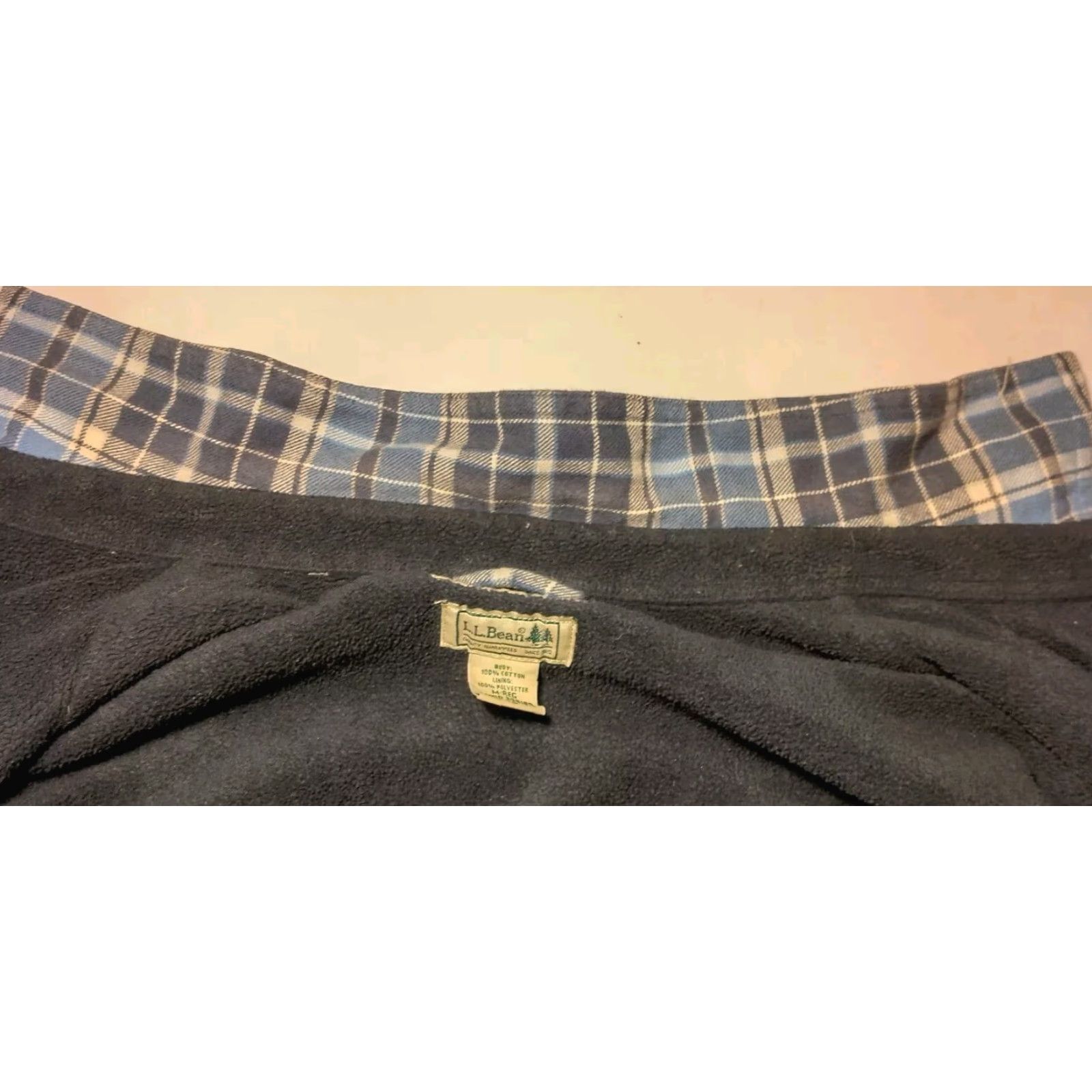 Vintage LL Bean Shacket Shirt Jacket M Blue Plaid Flannel Fleece Lined Work Size US M / EU 48-50 / 2 - 7 Thumbnail