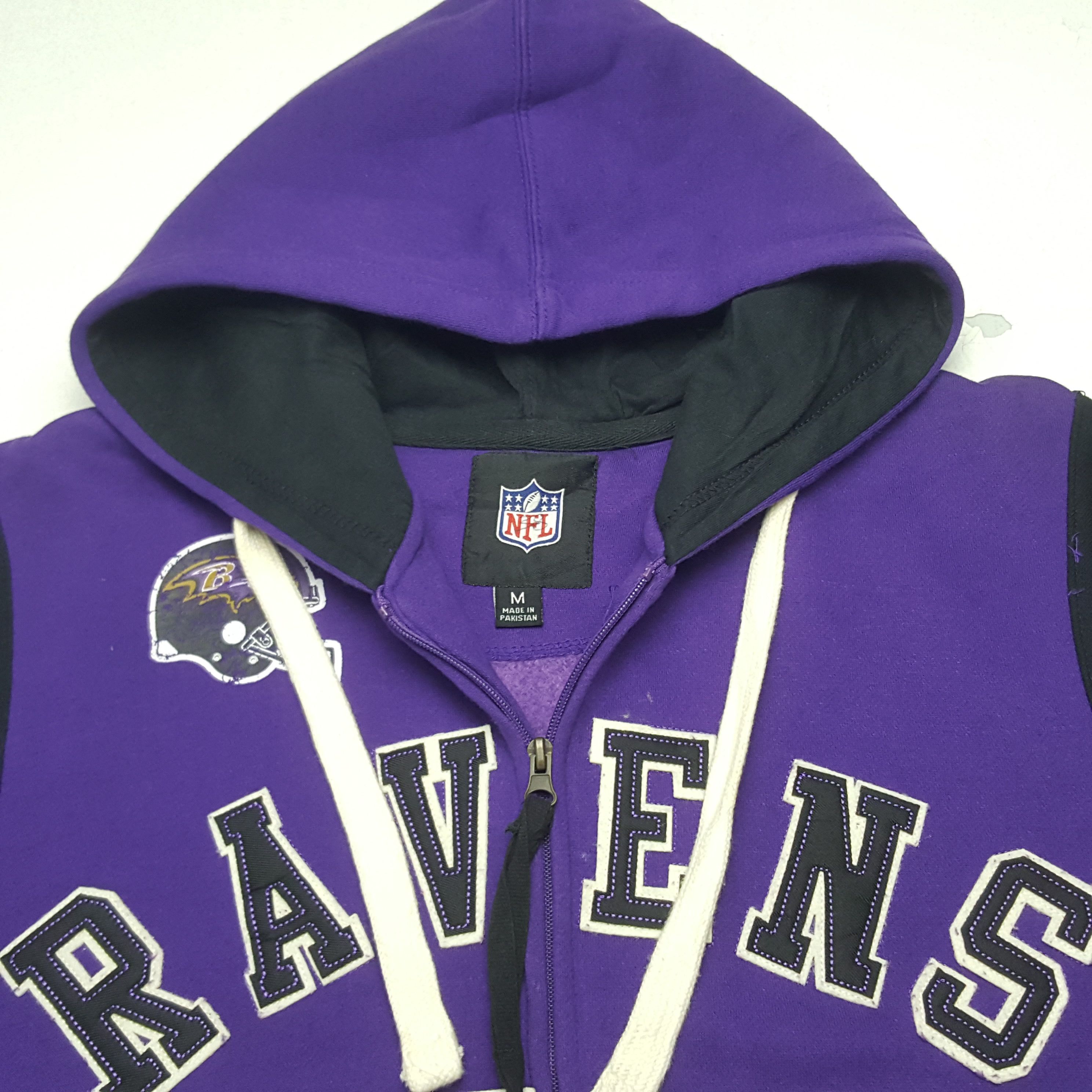 NFL × Vintage Vintage NFL Ravens Football Zipper Jacket Hoodies Size US M / EU 48-50 / 2 - 4 Thumbnail