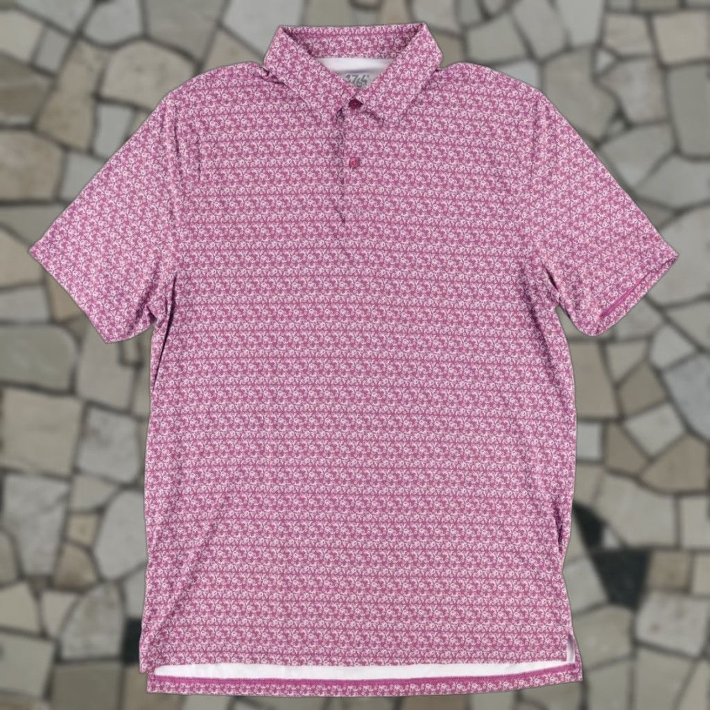 Vintage 1764 Cycling Golf High Stretch All Over Print Polo Shirt Purple Men's L Size US L / EU 52-54 / 3 - 1 Thumbnail