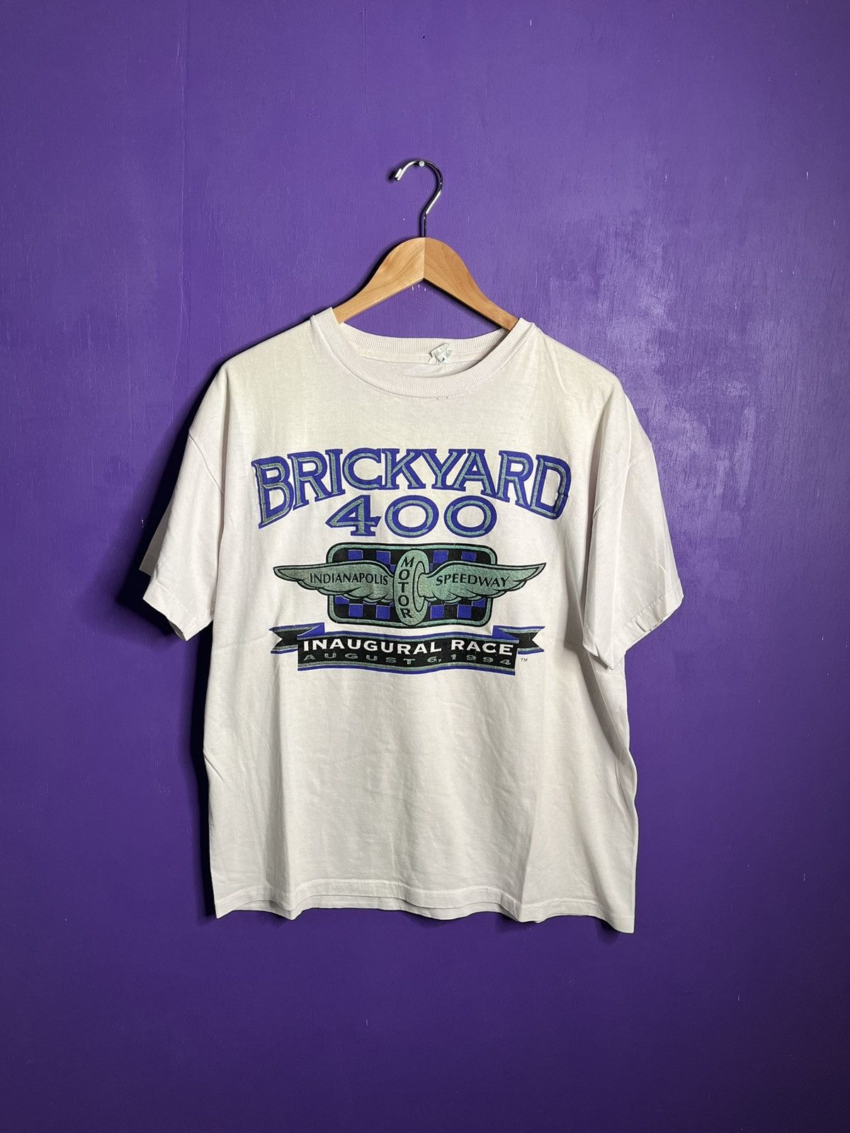 Logo 7 × NASCAR × Vintage Vintage 90s Logo 7 NASCAR brickyard 400 t-shirt Size US L / EU 52-54 / 3 - 1 Thumbnail
