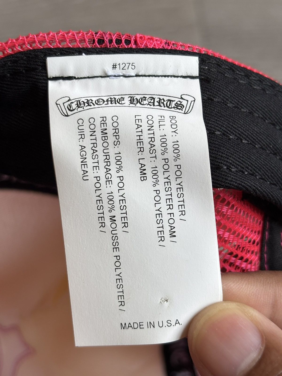 Chrome Hearts Chrome Hearts Neon Pink Triple Cross Cemetery Hat Size ONE SIZE - 9 Thumbnail