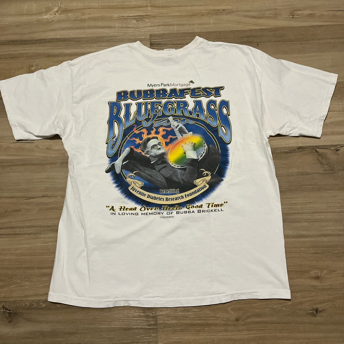 Vintage vintage white tee “bubbafest bluegrass” Size US L / EU 52-54 / 3 - 4 Thumbnail