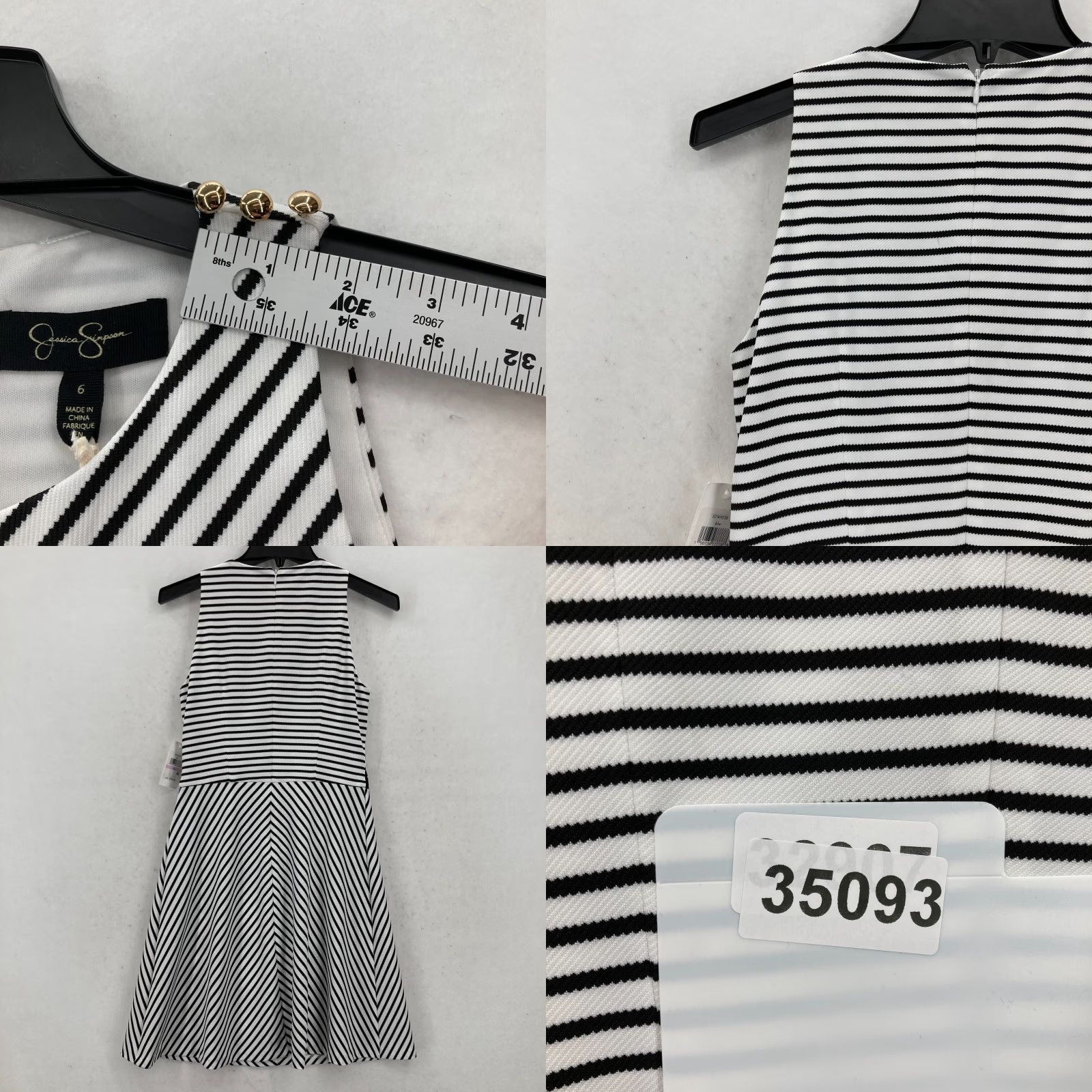 Jessica Simpson Jessica Simpson Fit & Flare Dress Size 6 Striped Sleeveless NWT Feminine White Midi Dress Women Size M / US 6-8 / IT 42-44 - 9 Thumbnail