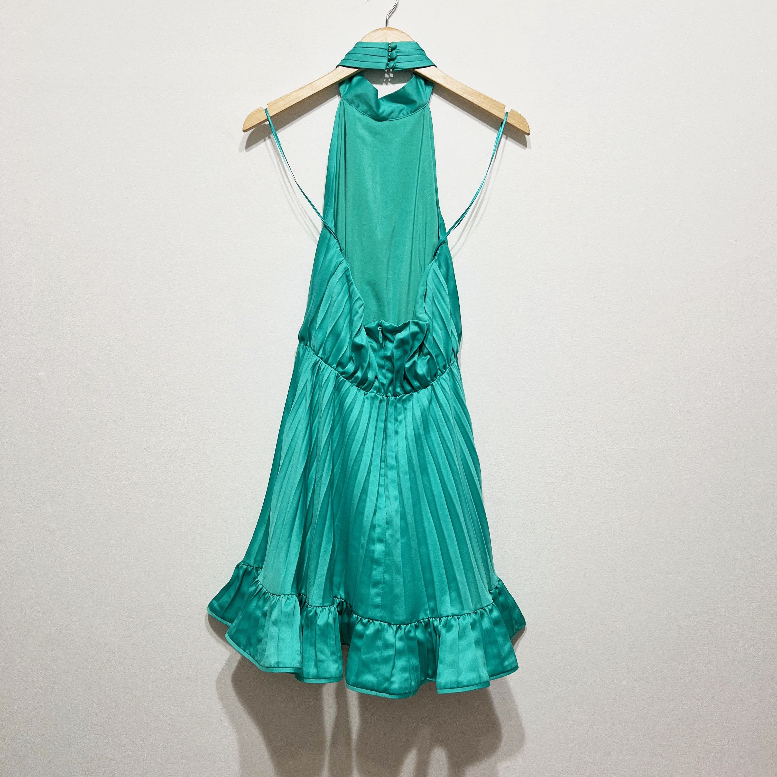 Amur NEW Amur Amiri Pleated Satin Halter Neck Size S / US 4 / IT 40 - 4 Thumbnail