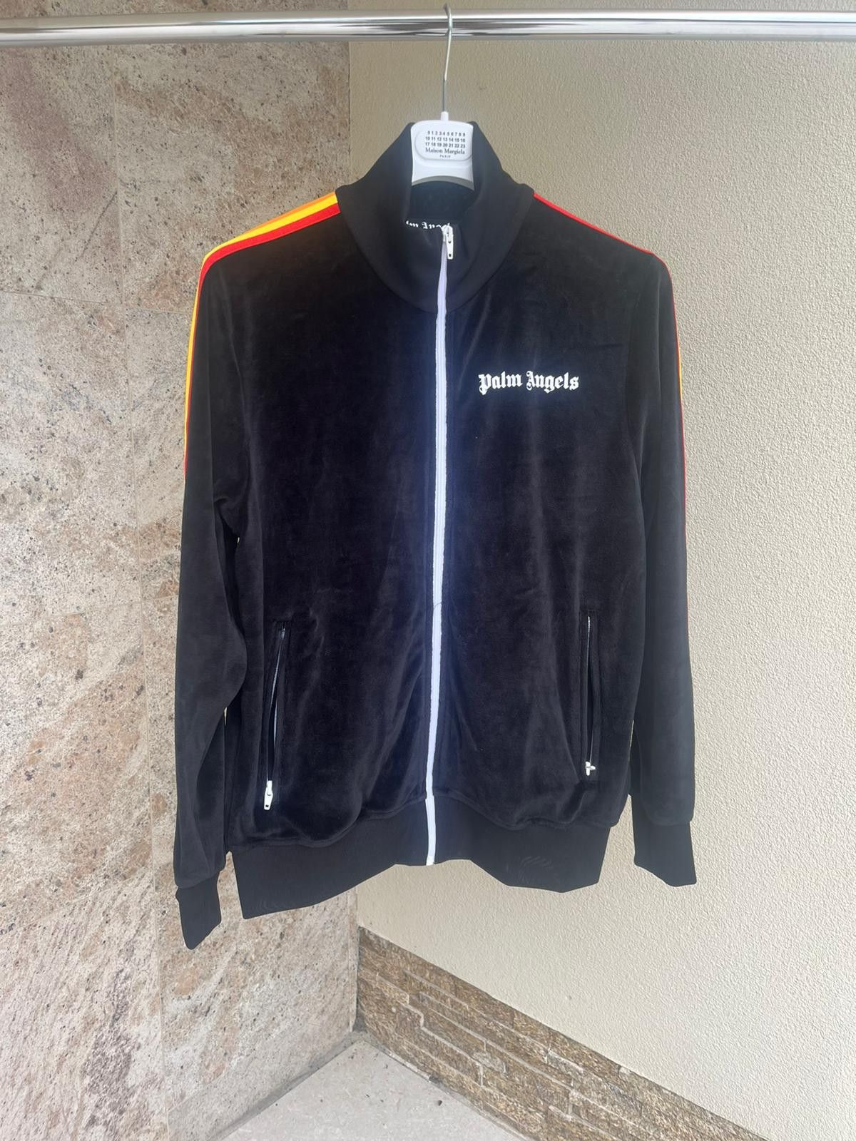 Palm Angels Chenille Track Jacket in Black Size US L / EU 52-54 / 3 - 3 Thumbnail