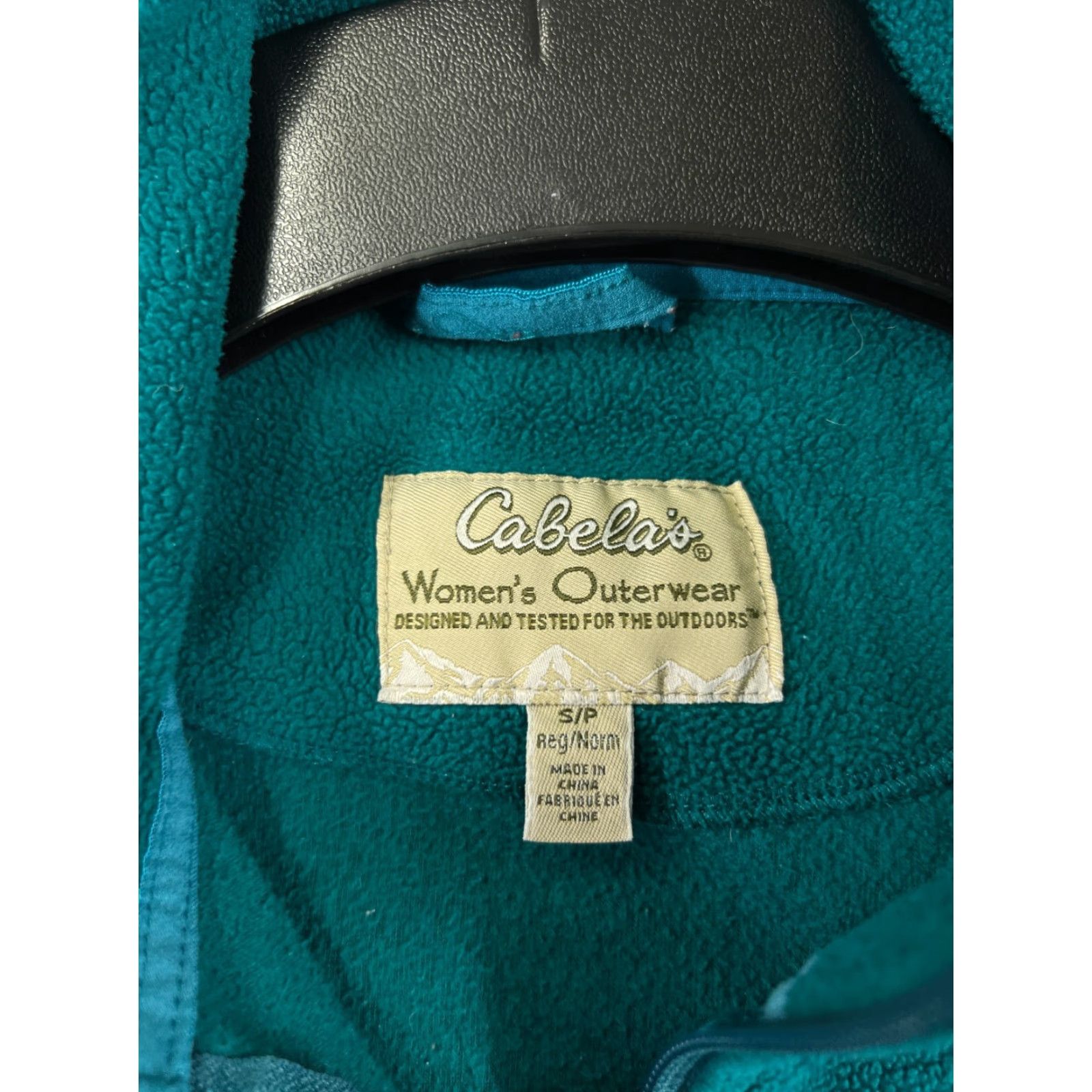 Vintage Cabela's Jacket Womens Small Teal Fleece Mock Neck Cozy Pockets Polyester Size S / US 4 / IT 40 - 3 Thumbnail
