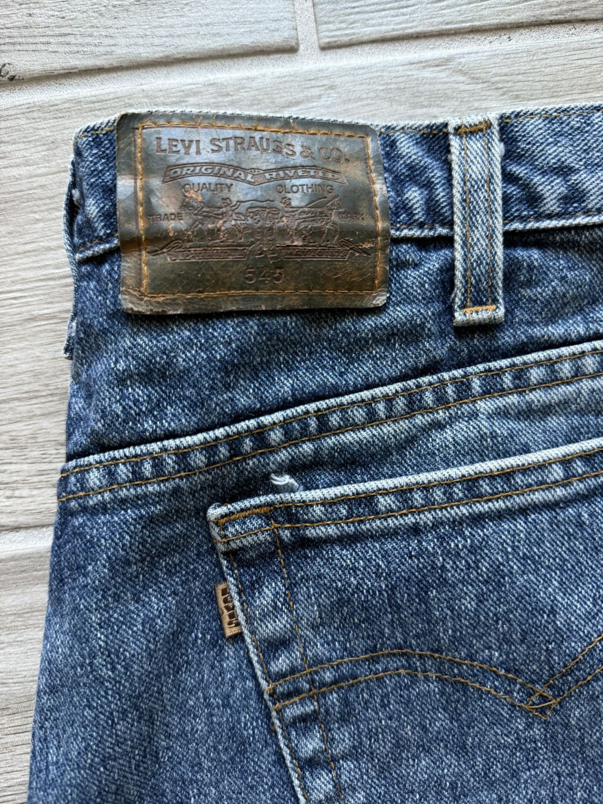 Levi's Vintage Levi’s 545 Jeans Size 38x32 Denim Made in USA Size US 38 / EU 54 - 3 Thumbnail