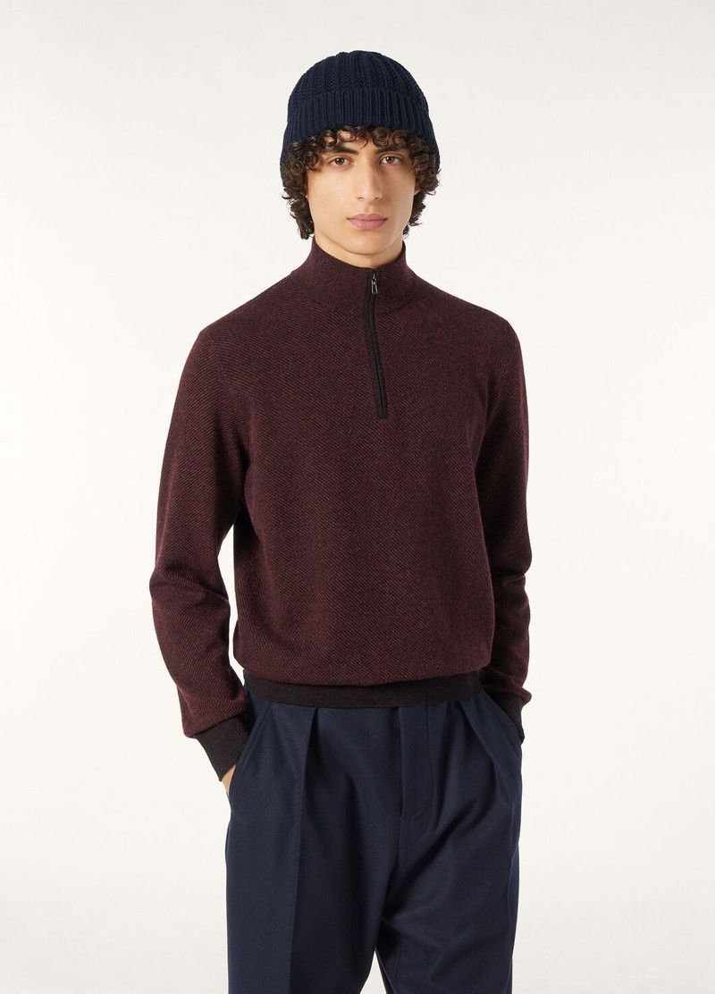 Loro Piana o1w1db10226 FAG4525 Roadster Mezzocollo Sweater in Burgundy Size US S / EU 44-46 / 1 - 4 Thumbnail