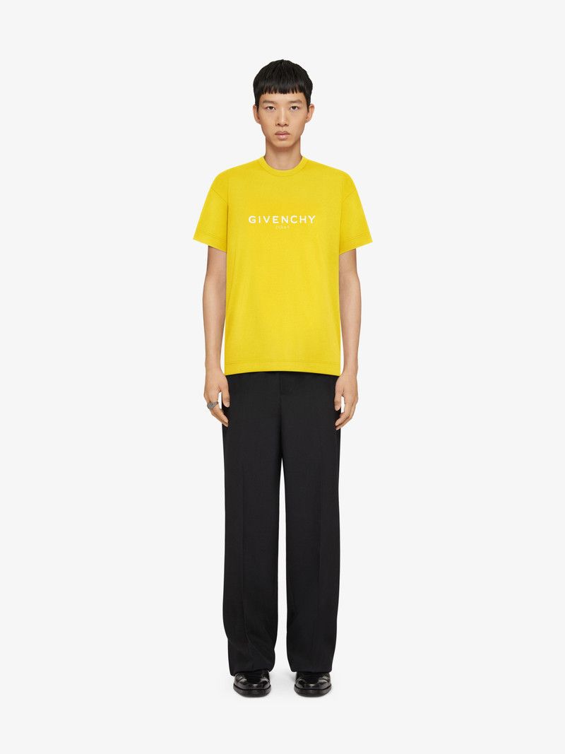 Givenchy Yellow Reverse Logo Oversized T-shirt Size US XS / EU 42 / 0 - 2 Thumbnail