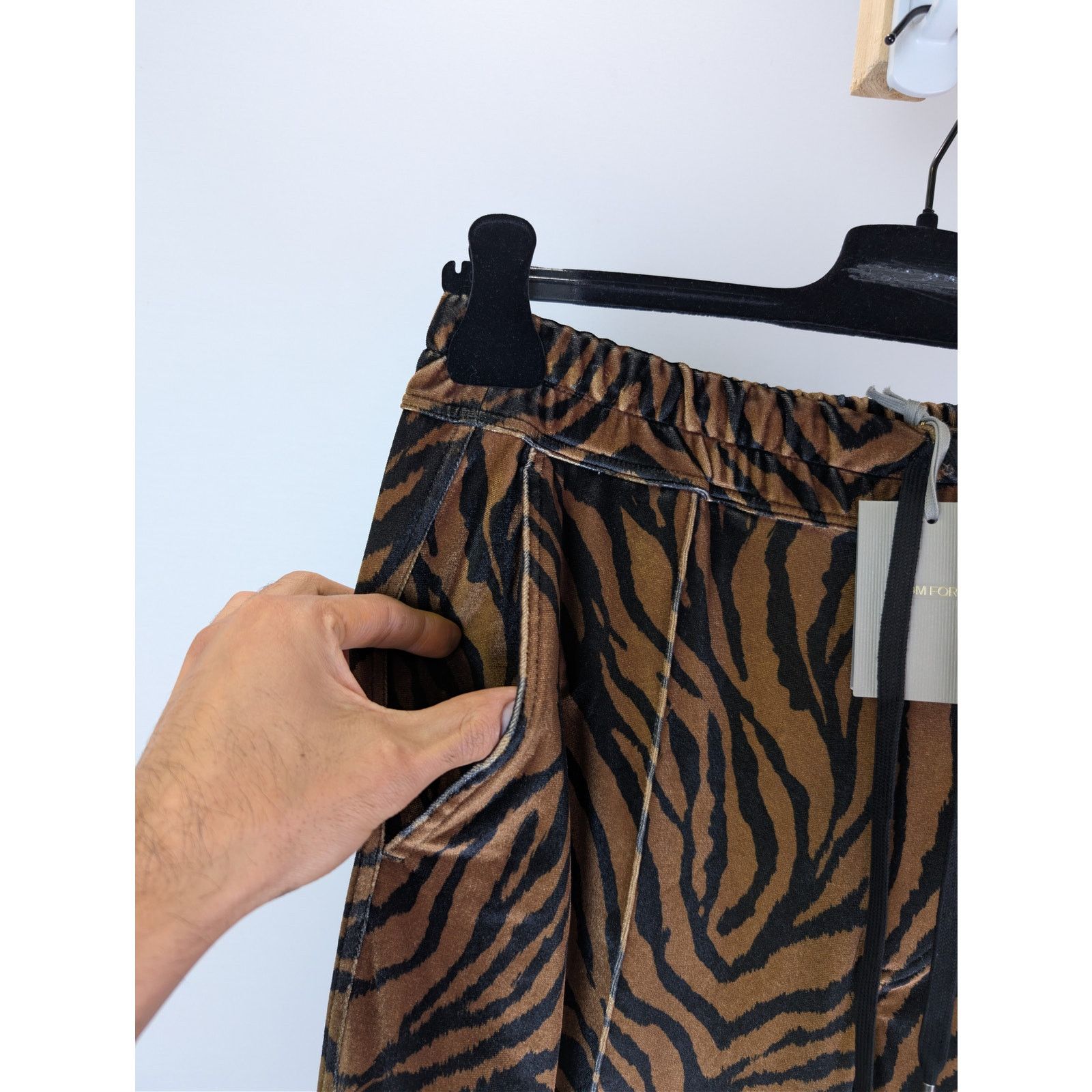 Tom Ford o1rshd1 Cut and Sewn Knit Trousers Pant in Brown / Black Size US 34 / EU 50 - 6 Thumbnail