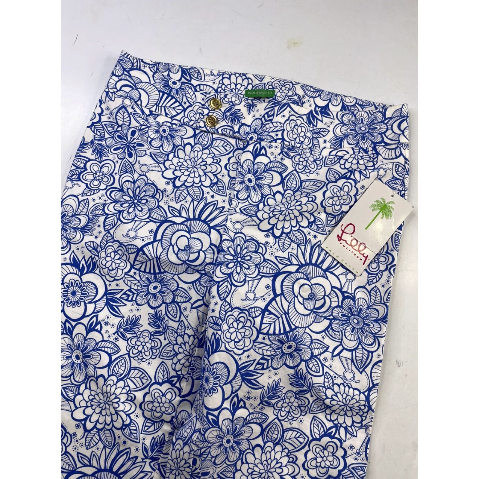 Lilly Pulitzer NWT Lilly Pulitzer Palm Beach Fit Bailey Skinny Capri Starry Blue Womens 4 Size ONE SIZE - 2 Thumbnail