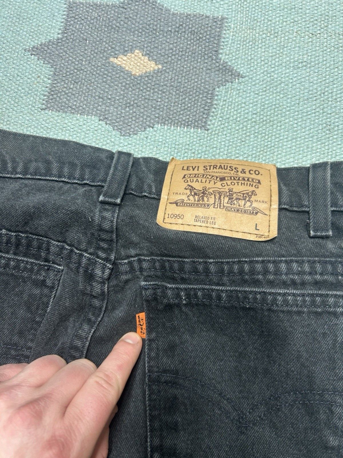 Vintage Vtg 90s Levis 10950 jeans orange tab skinny tapered 7 28x32 Size 28" / US 6 / IT 42 - 4 Thumbnail