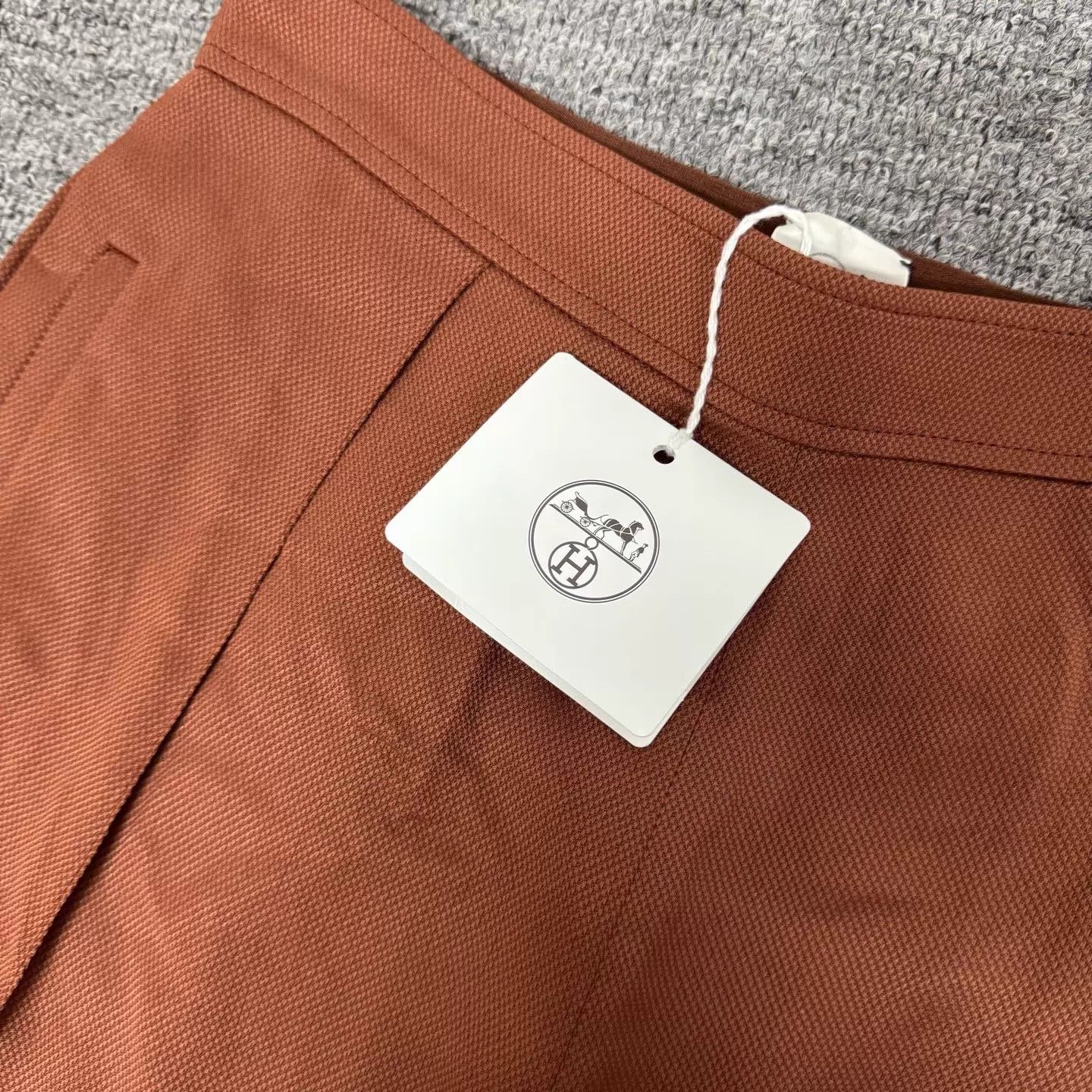 Hermes Hermes Caramel Silk Blend Wide-Leg Pants 34 Size 25" / US 0 / IT 36 - 5 Thumbnail