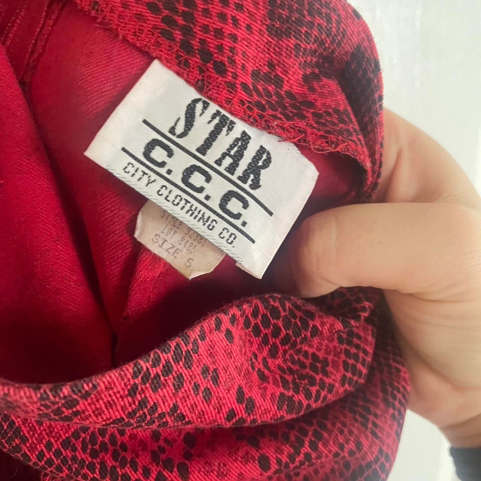 Vintage Star ccc red snake print Size 28" / US 6 / IT 42 - 3 Thumbnail