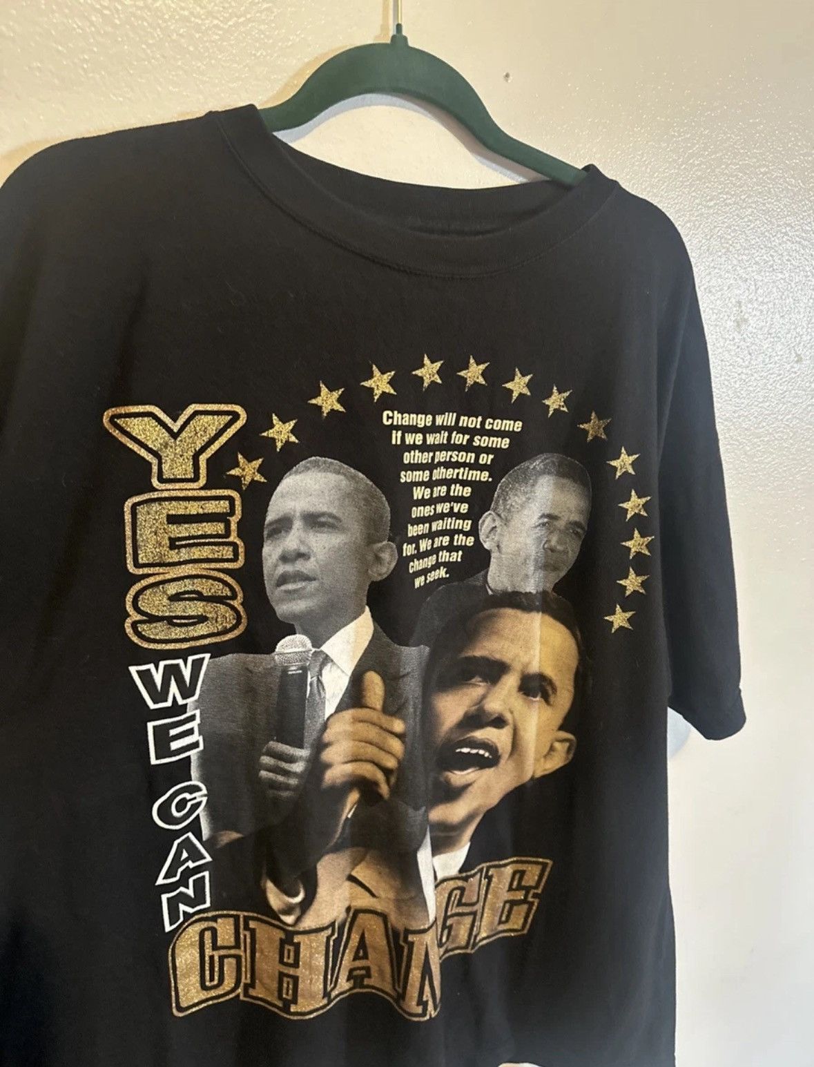 President's Obama Yes We Can Change black long sleeved t shirt Adult XXL Size US XXL / EU 58 / 5 - 1 Thumbnail