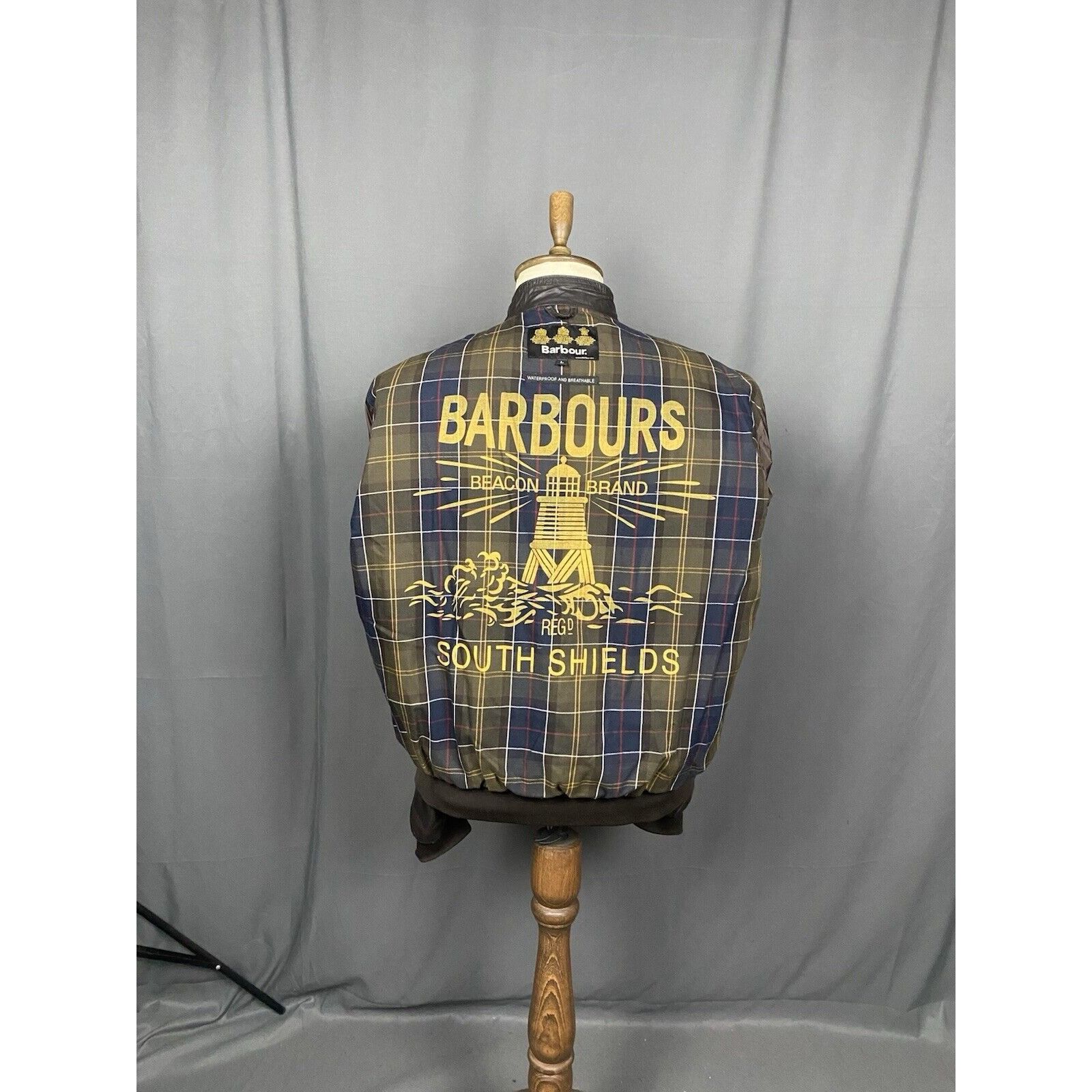 Barbour Barbour Carbon Finish Flyer Men's Brown High Neck Bomber Jac Size US L / EU 52-54 / 3 - 11 Thumbnail