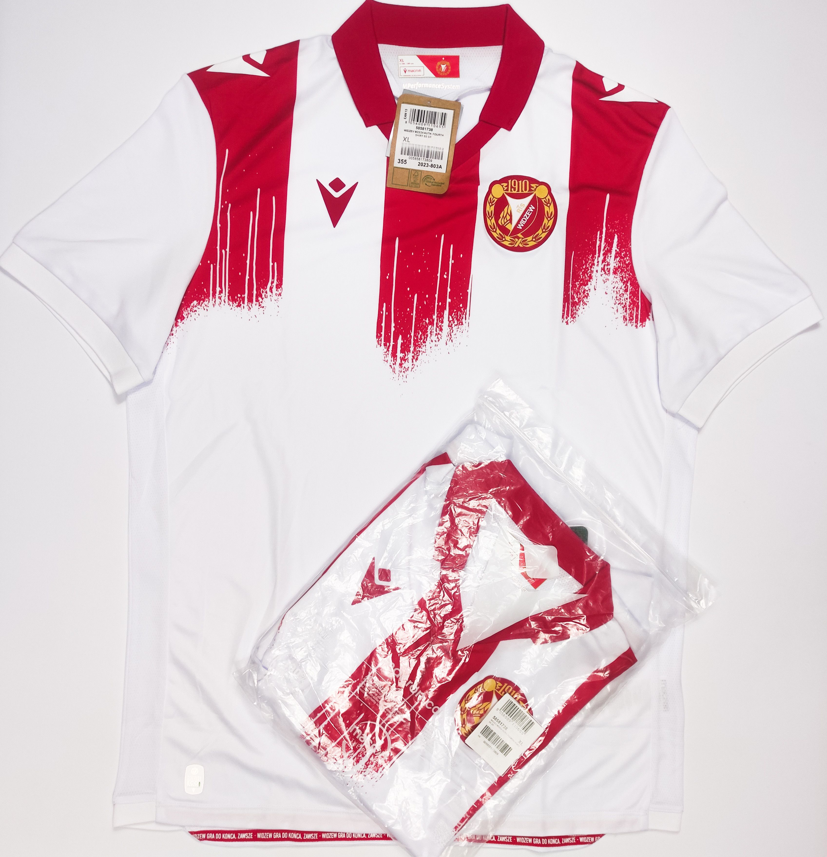 Macron BNWT Widzew Łódź 2023 2024 Macron Special Shirt Kit Jersey Size US XL / EU 56 / 4 - 1 Thumbnail