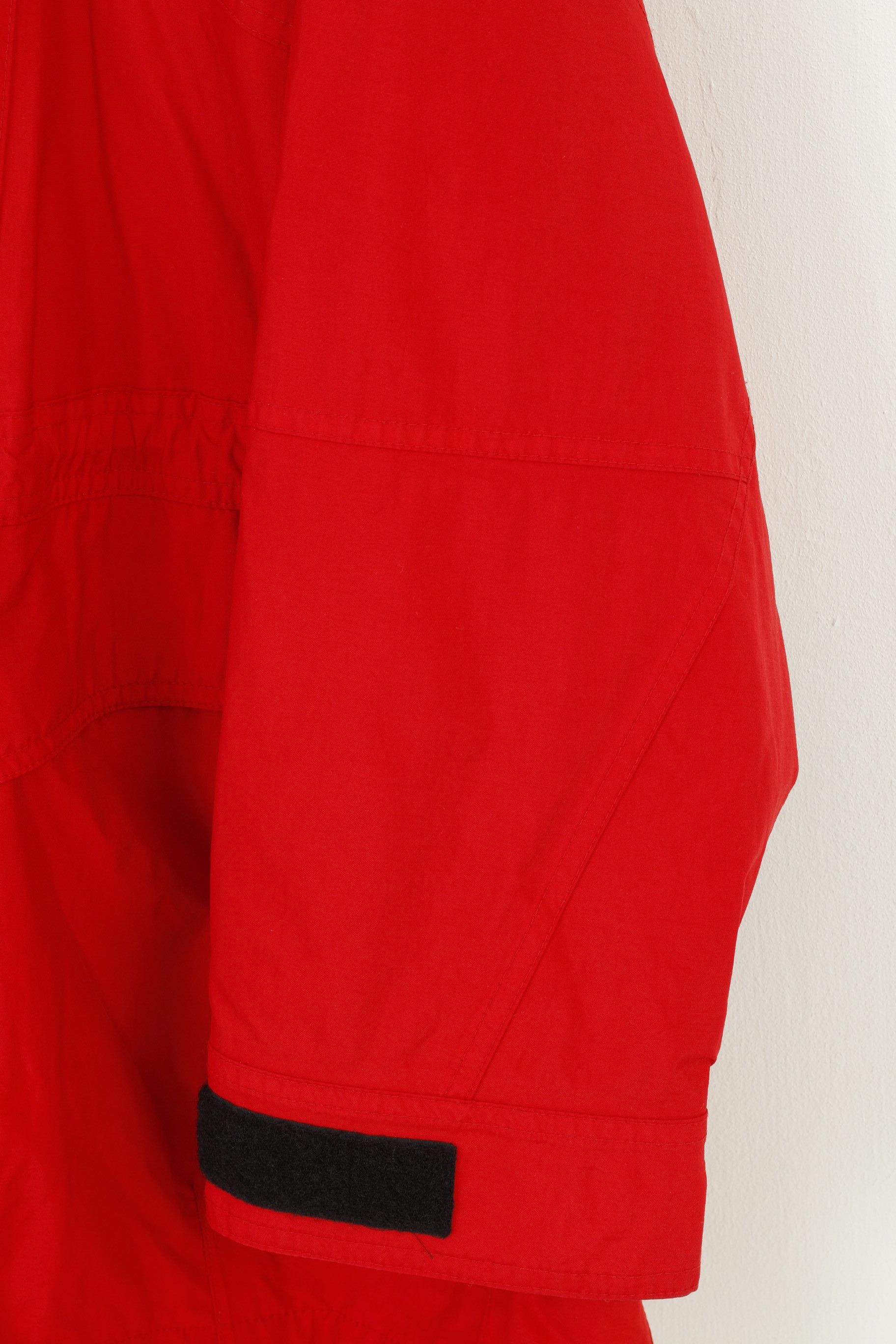 Vintage Schoffel Woman 16 XL Jacket Red Full Zipper Hood Nylon 0399 Size XXL / US 16-18 / IT 52-54 - 3 Thumbnail