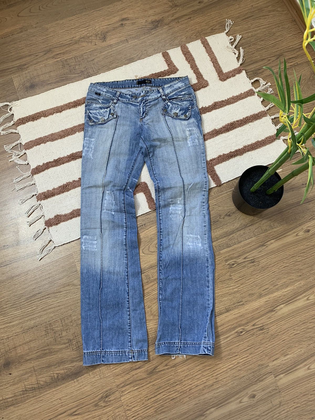 Just Cavalli × Roberto Cavalli × Vintage VINTAGE JUST CAVALLI DISTRESSED STYLE JEANS Size 29" - 3 Thumbnail
