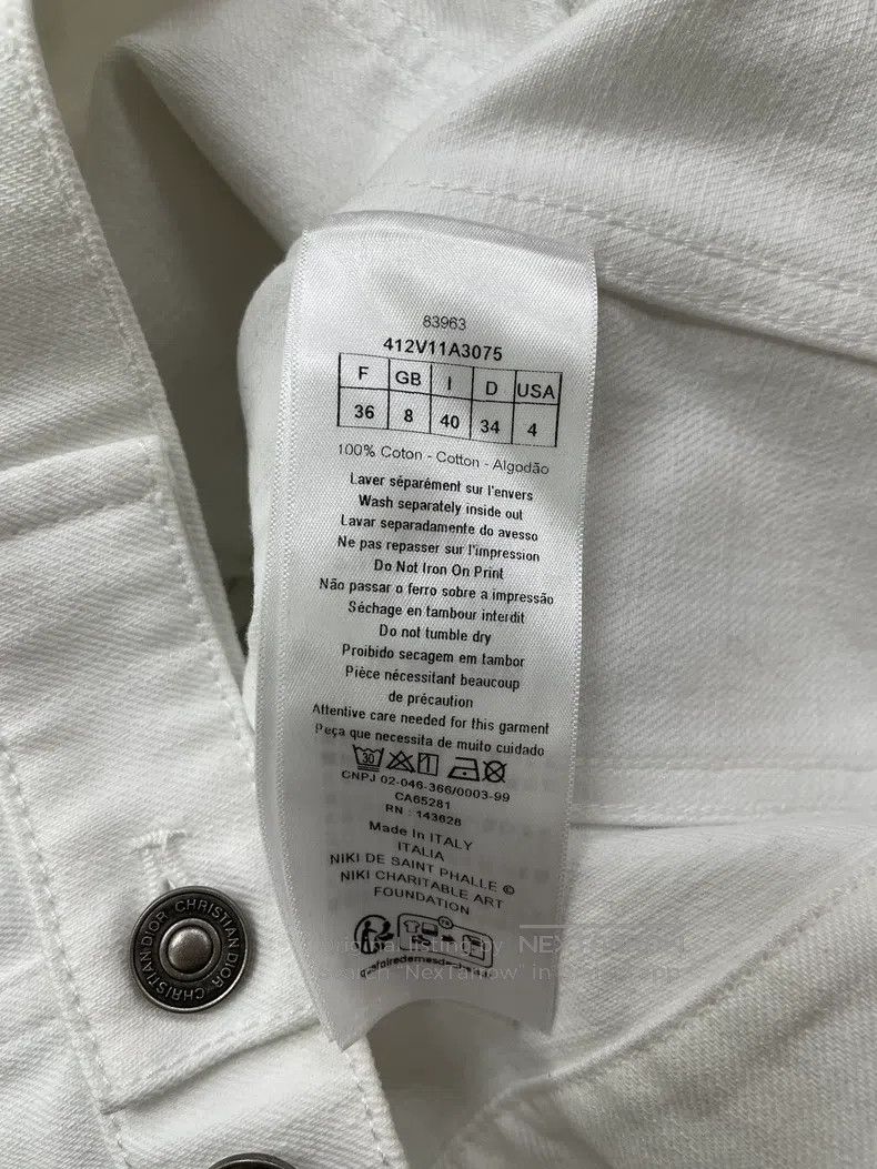 Dior Dior White back little dinosaur denim jacket Size XS / US 0-2 / IT 36-38 - 4 Thumbnail