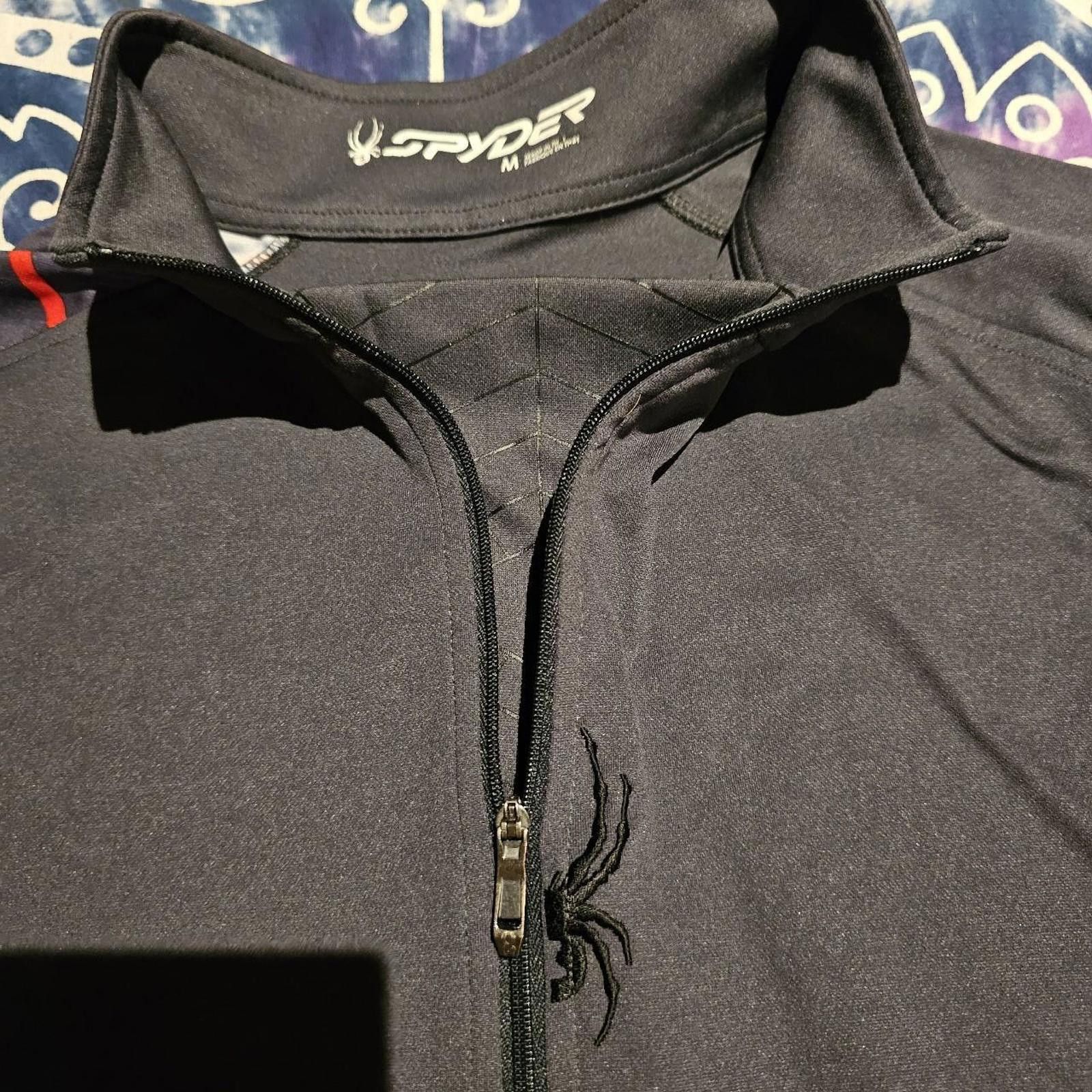 Spyder Spyder Men's Grey and Red Quarter Zip Jacket Size US M / EU 48-50 / 2 - 6 Thumbnail