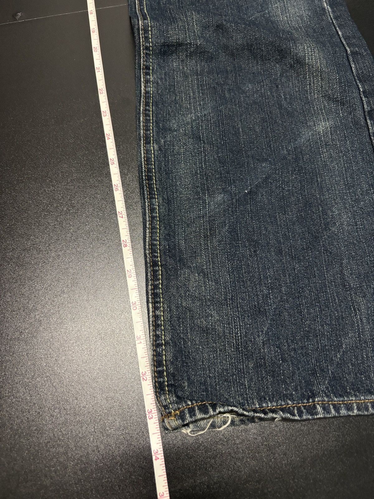 Japanese Brand Jack Serika Embroidery Wide Flare Denim Jeans Size 31" - 14 Thumbnail