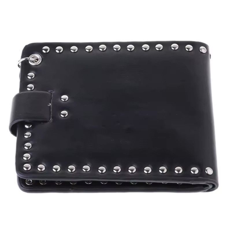 Vintage Gothic Punk Style PU Leather Skull Western Wallet + Chain Size ONE SIZE - 7 Thumbnail
