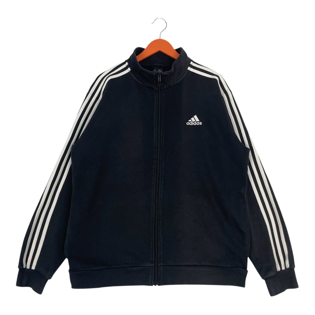 Adidas Vintage Adidas Track Jacket Black White Three Stripes Size US XL / EU 56 / 4 - 1 Thumbnail