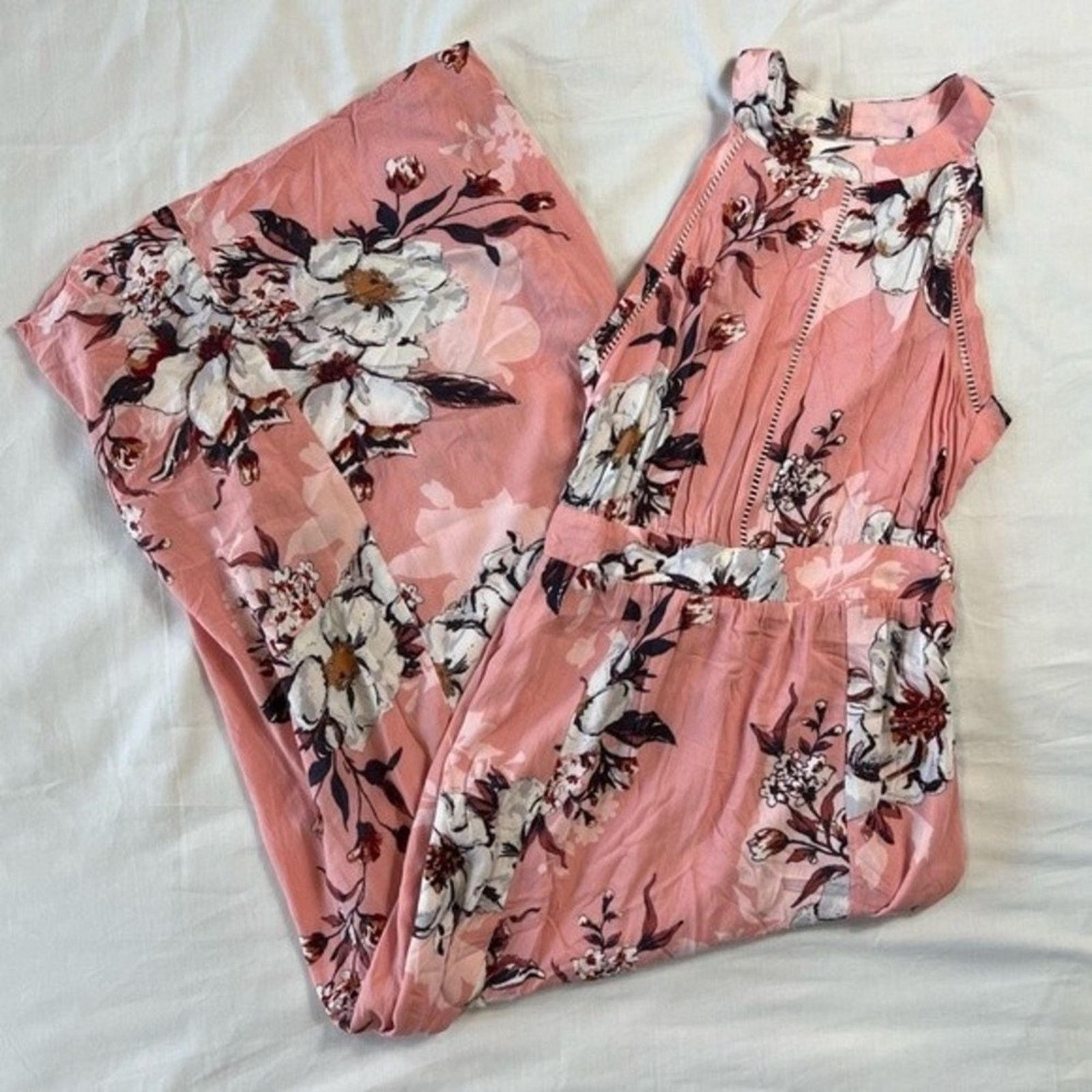 Other One The Land Women’s Floral Maxi Dress Small Pink High Neck Size S / US 4 / IT 40 - 1 Thumbnail