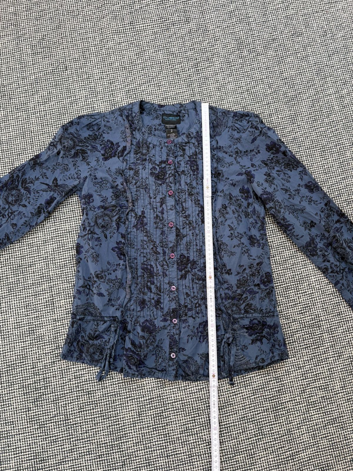 Custo Barcelona Custo barcelona buttob up pleated flowers shirt Size XS / US 0-2 / IT 36-38 - 4 Thumbnail