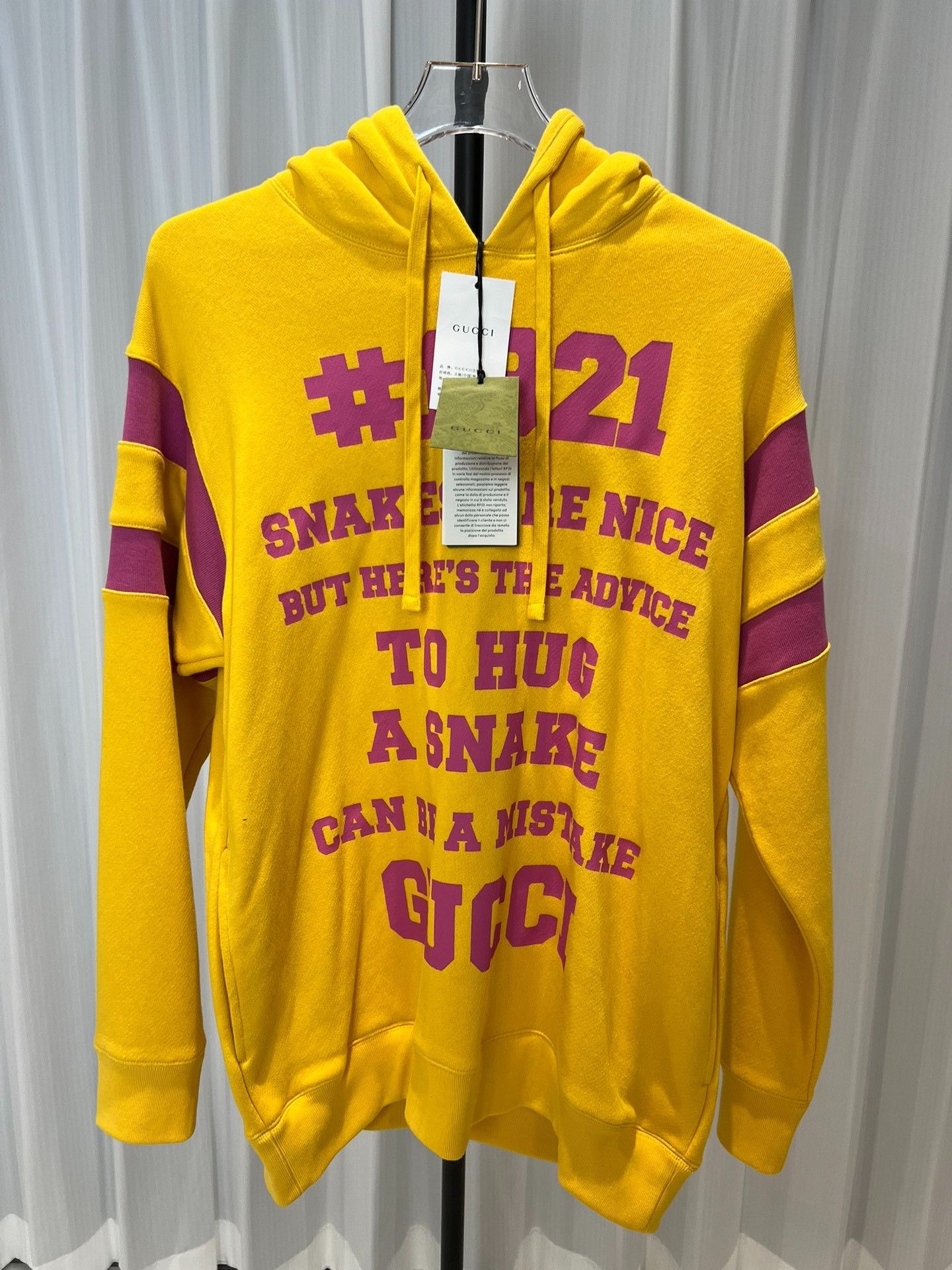 Gucci Gucci yellow letter logo hoodie