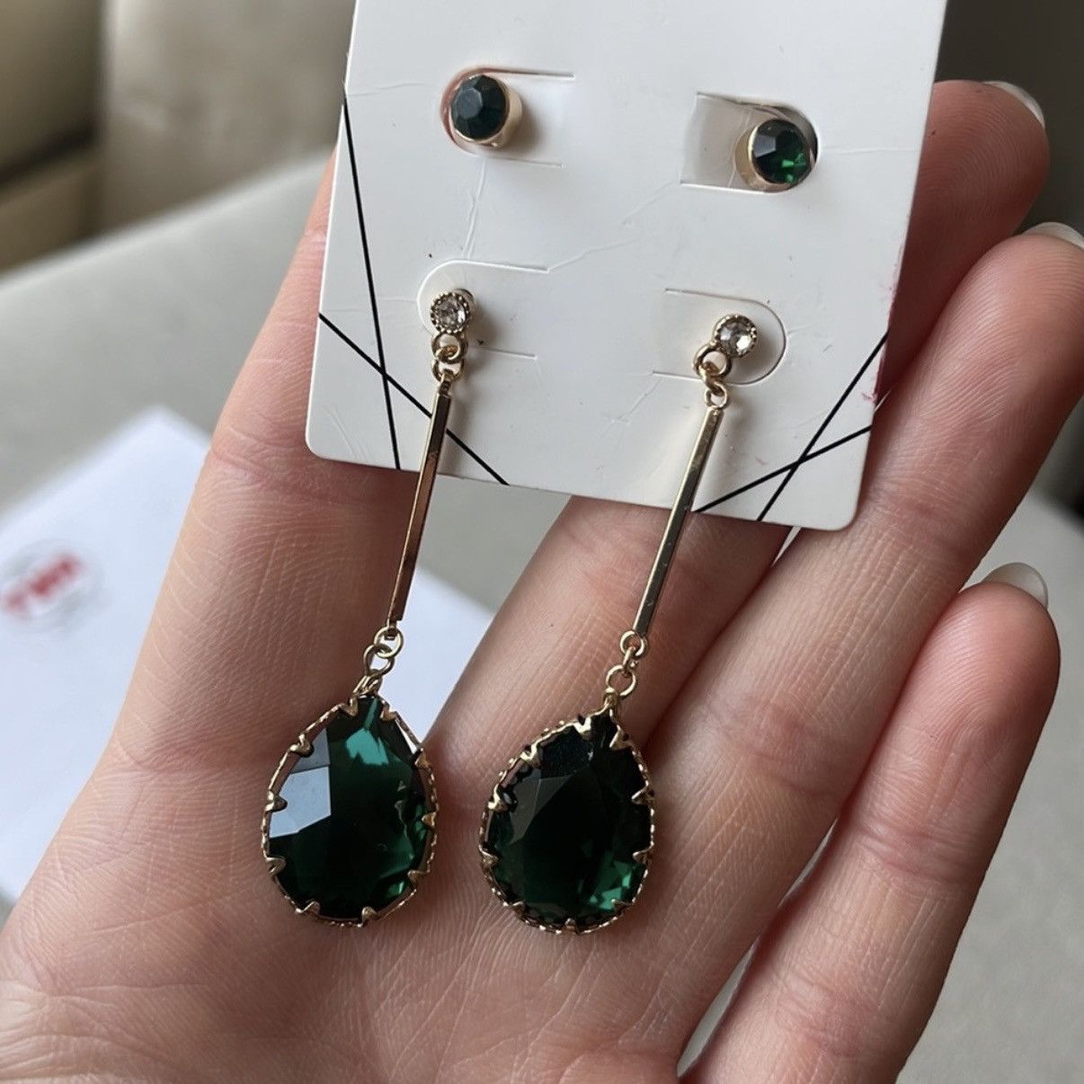 Aldo Emerald Aldo earring set Size ONE SIZE - 6 Thumbnail