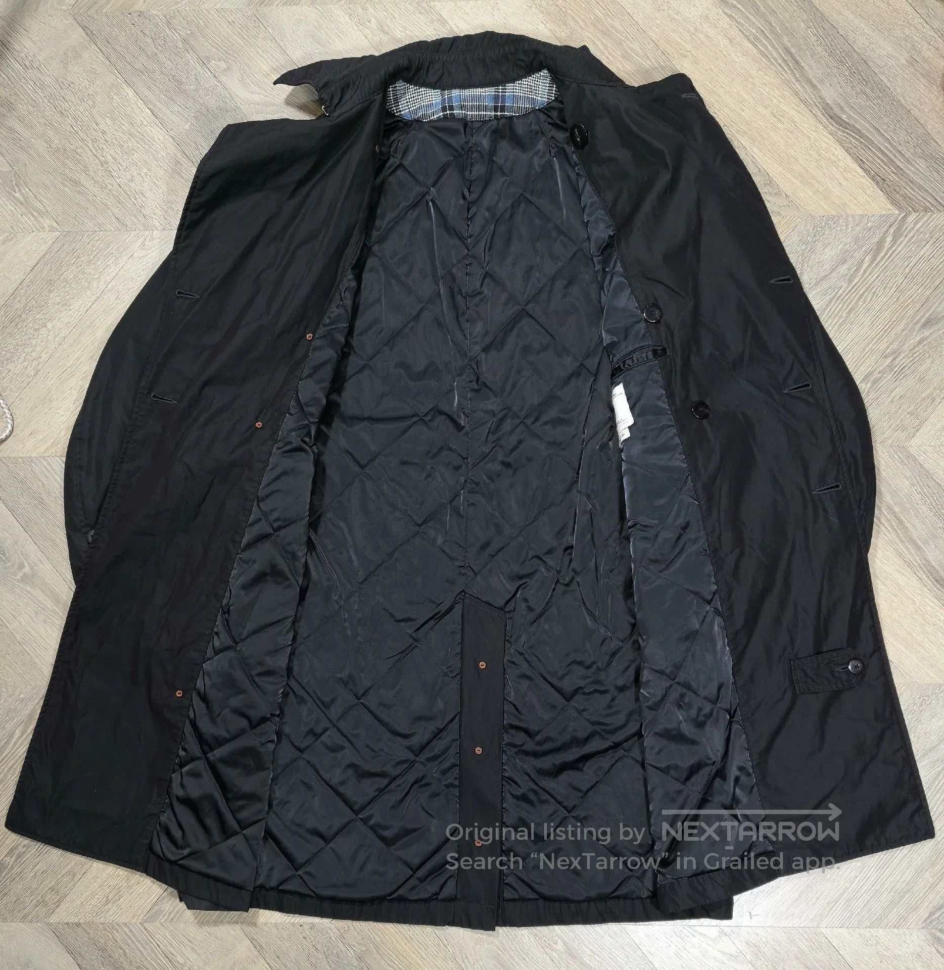 visvim dashiell trench coat in black.