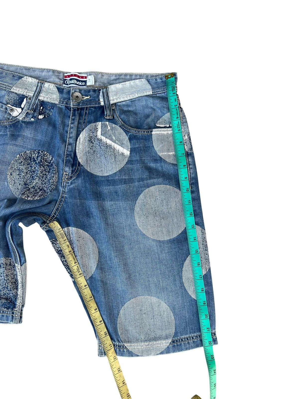 Vintage RealBVoice Japan Huge Dot Denim Short Pant Size US 34 / EU 50 - 5 Thumbnail