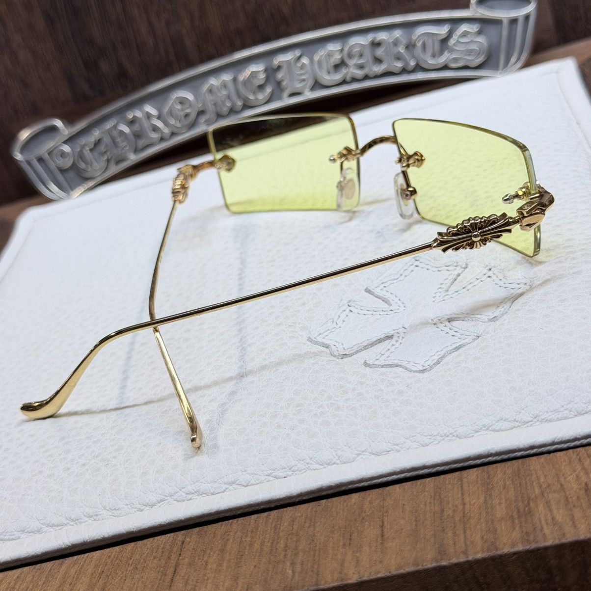 Chrome Hearts Chrome Hearts SOLID GOLD Hellz Bellz Sunglasses Size ONE SIZE - 15 Thumbnail
