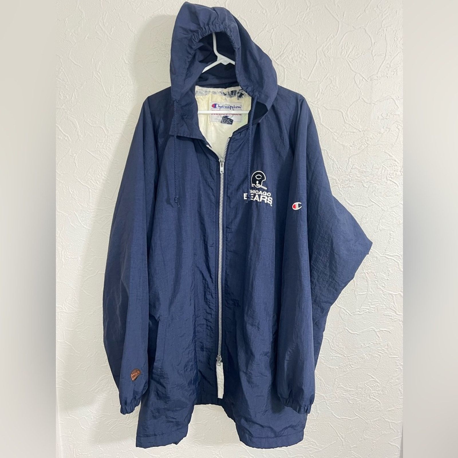 Champion VINTAGE Champion Chicago Bears Long Lined Jacket Mens RARE Size US XXL / EU 58 / 5 - 2 Thumbnail