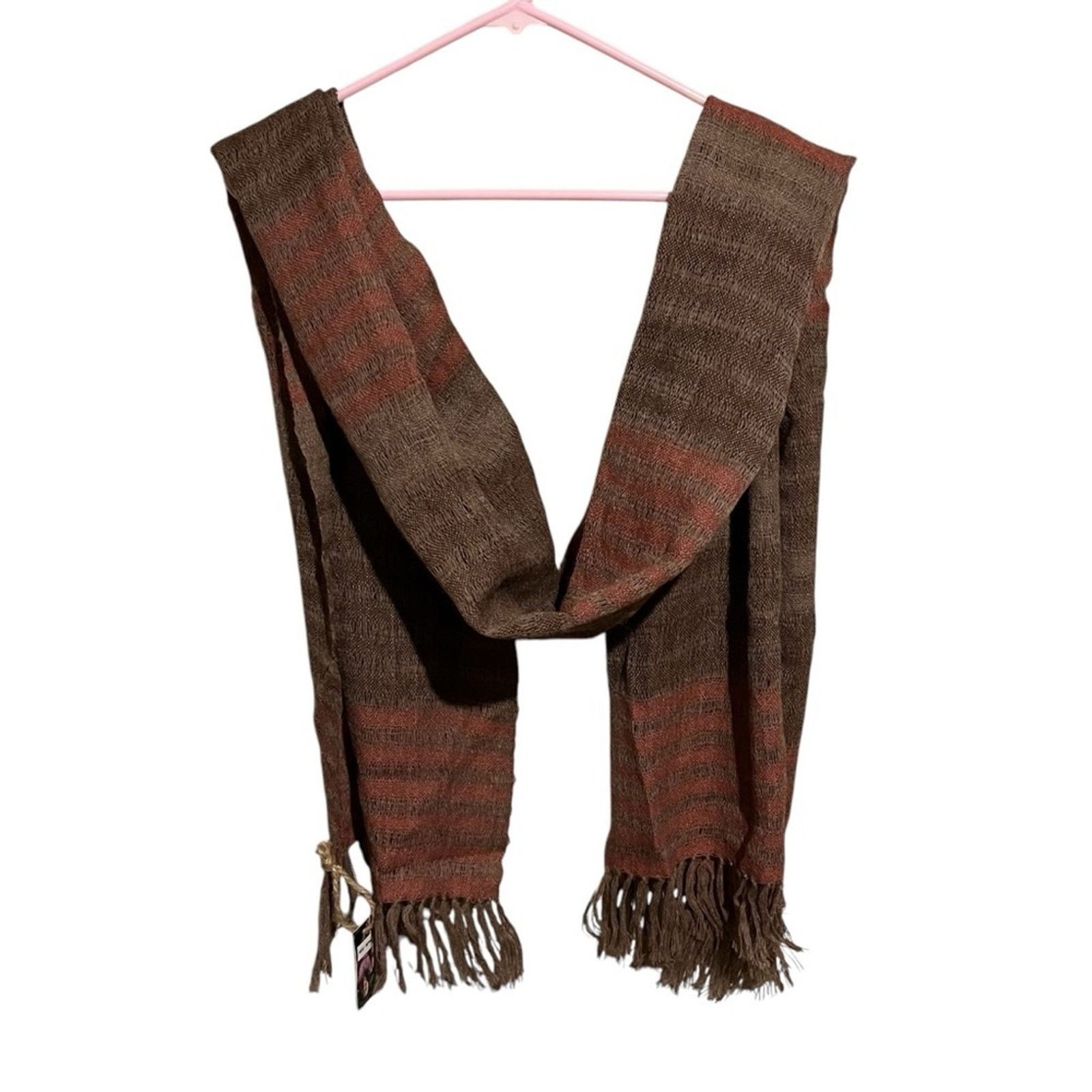 Other Living Threads NWT Ketzah Handmade Boho Scarf Wrap 20x80 Size ONE SIZE - 1 Thumbnail