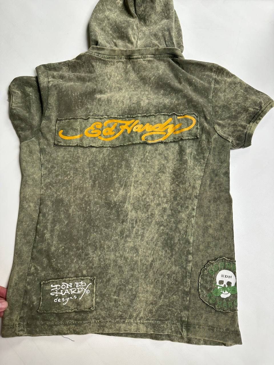 Ed Hardy Ed Hardy Vintage Short sleeve Hoodie Christian Audigier🔥 Size L / US 10 / IT 46 - 5 Thumbnail