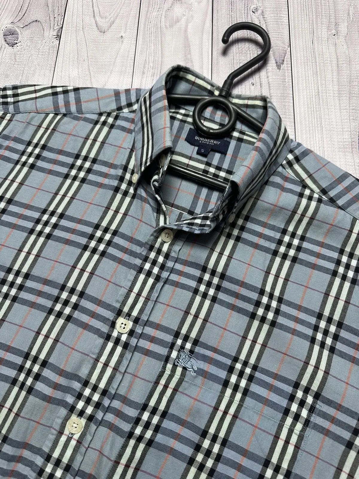 Burberry Vintage plaid blue Burberry shirt short sleeve S rare Size US S / EU 44-46 / 1 - 3 Thumbnail