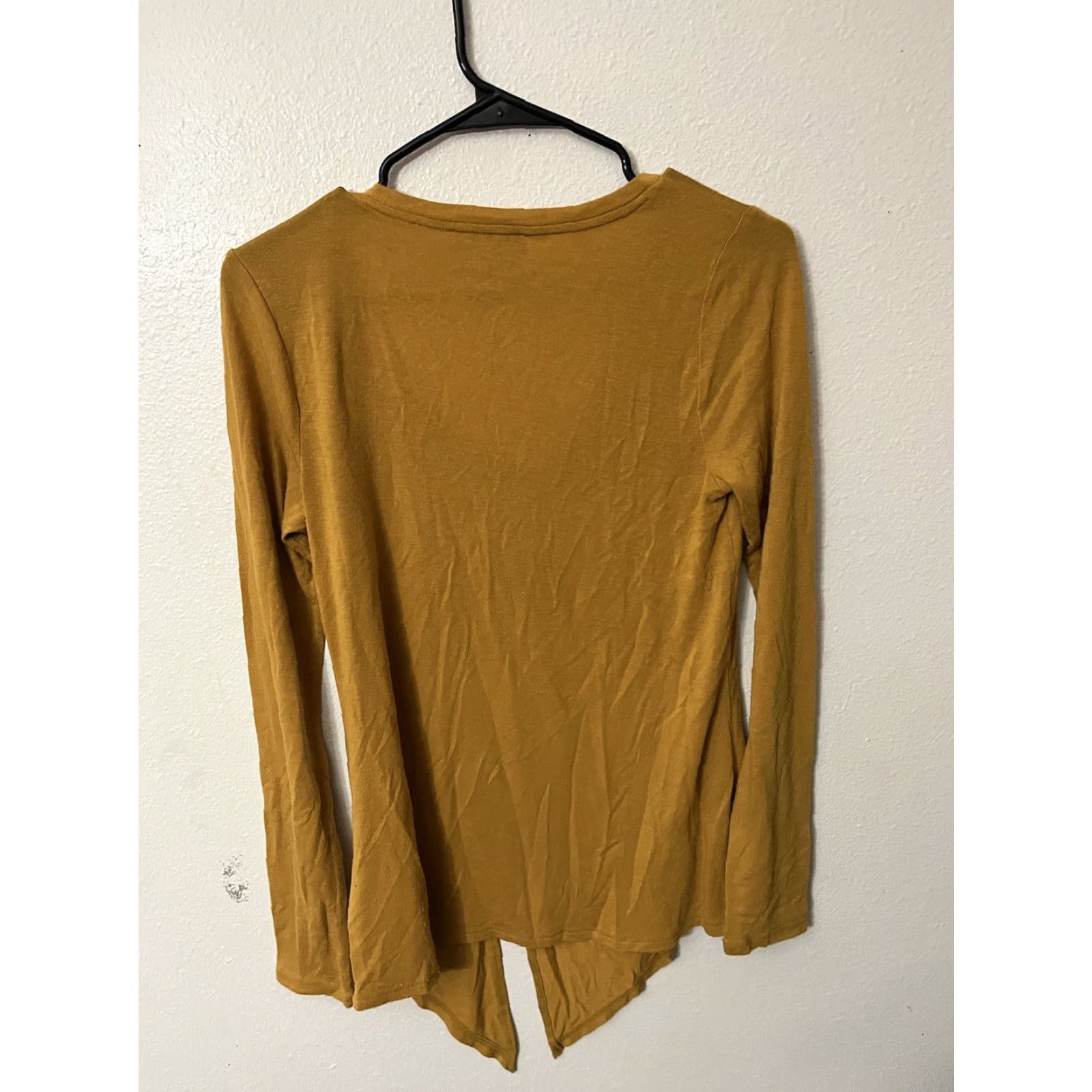 Express Express Women V Neck Long Sleeve Blouse Yellow 2XS XS XXS Casual Shirt Pullover Regular Size Yellow Express Size XXS / US 00 / IT 34 - 2 Thumbnail