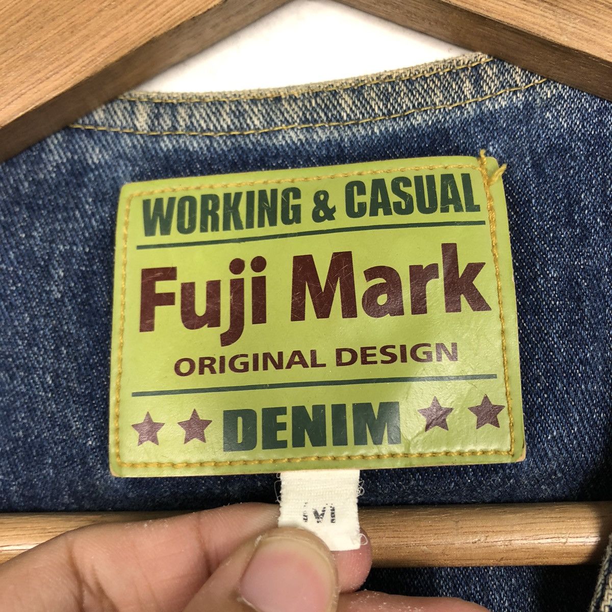 Japanese Brand 📌Vintage Denim Work Jacket Biker Fuji Mark Size US M / EU 48-50 / 2 - 17 Thumbnail