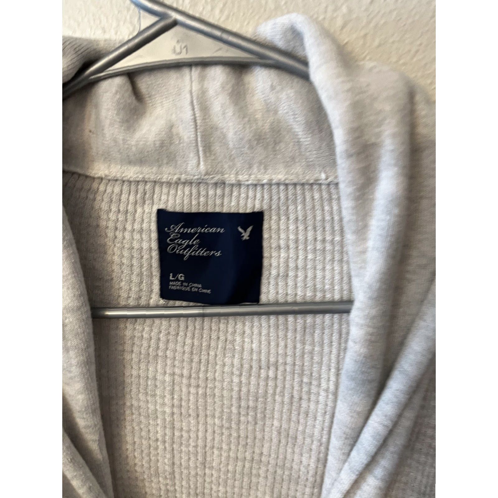 American Eagle Outfitters American Eagle Womens Cardigan Sweater Gray L Cowl Neck Button Up Size Large Size L / US 10 / IT 46 - 3 Thumbnail