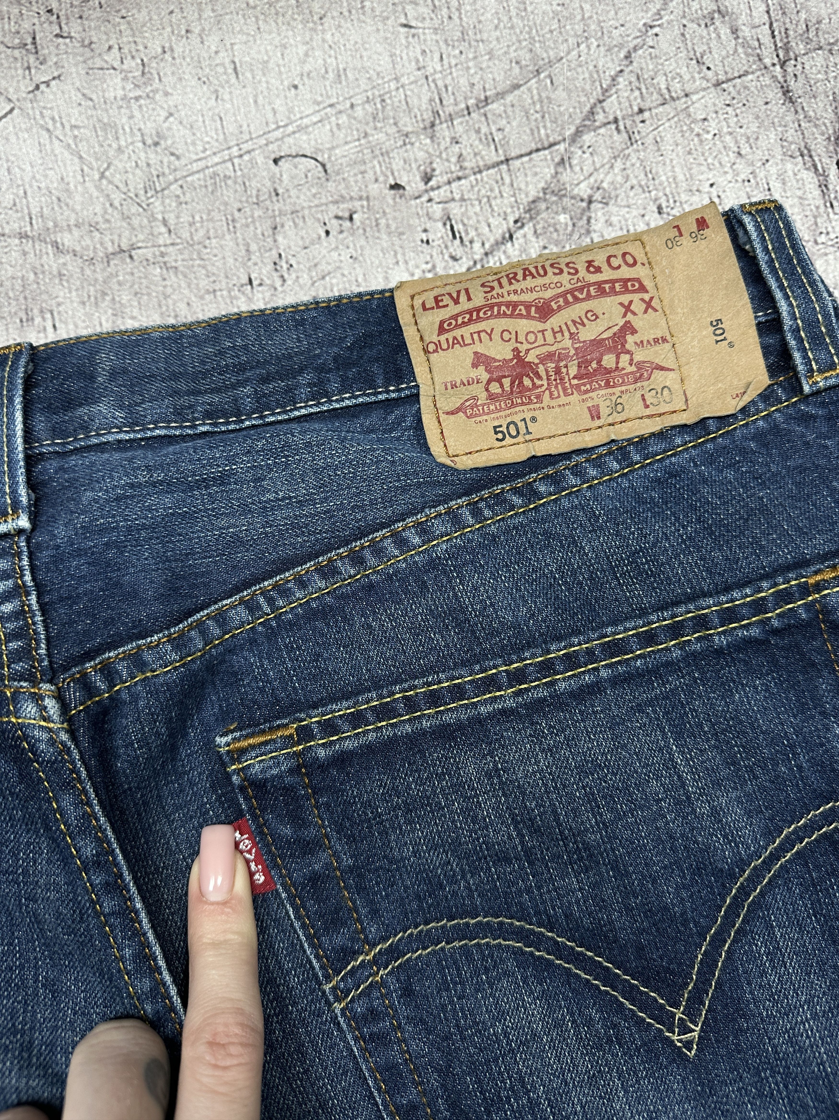 Levi's Levi's 501 Mens Denim Pants Jeans Size 36 x 30 Size US 36 / EU 52 - 3 Thumbnail