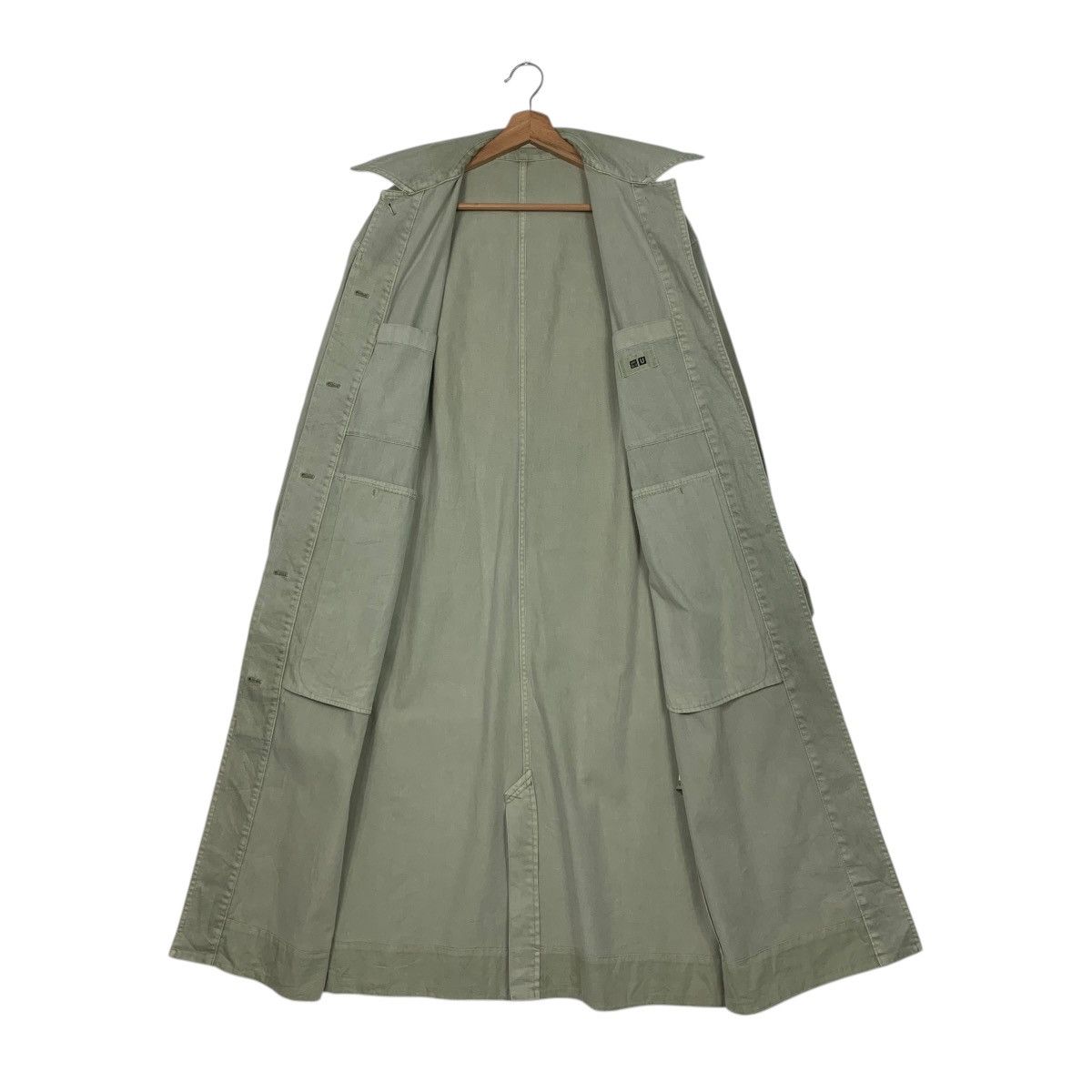 Lemaire × Uniqlo Uniqlo X LEMAIRE Faded Green Long Coat Jacket #2729-C123 Size US L / EU 52-54 / 3 - 12 Thumbnail